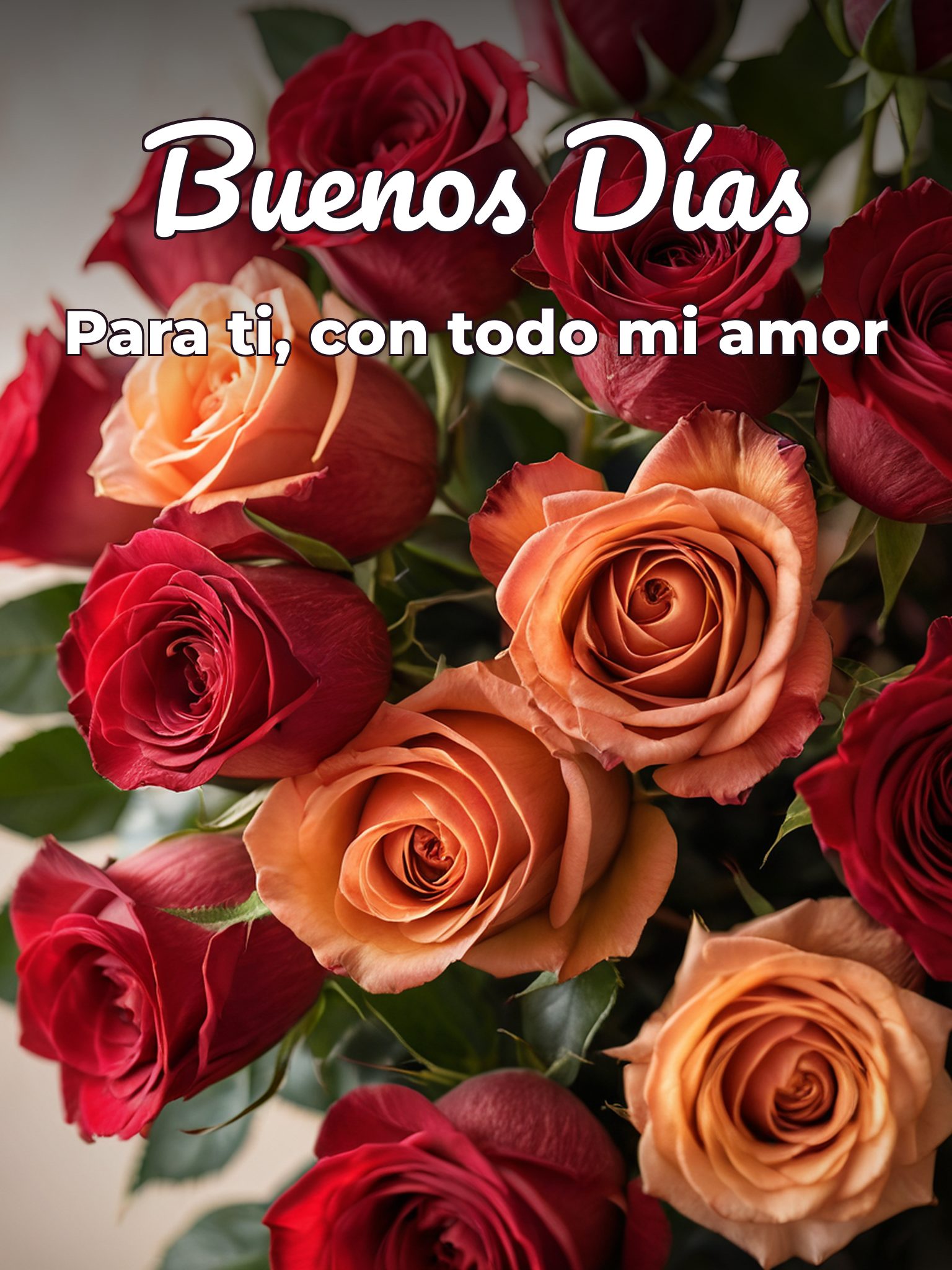 Muy buenos días mi amor para una amiga