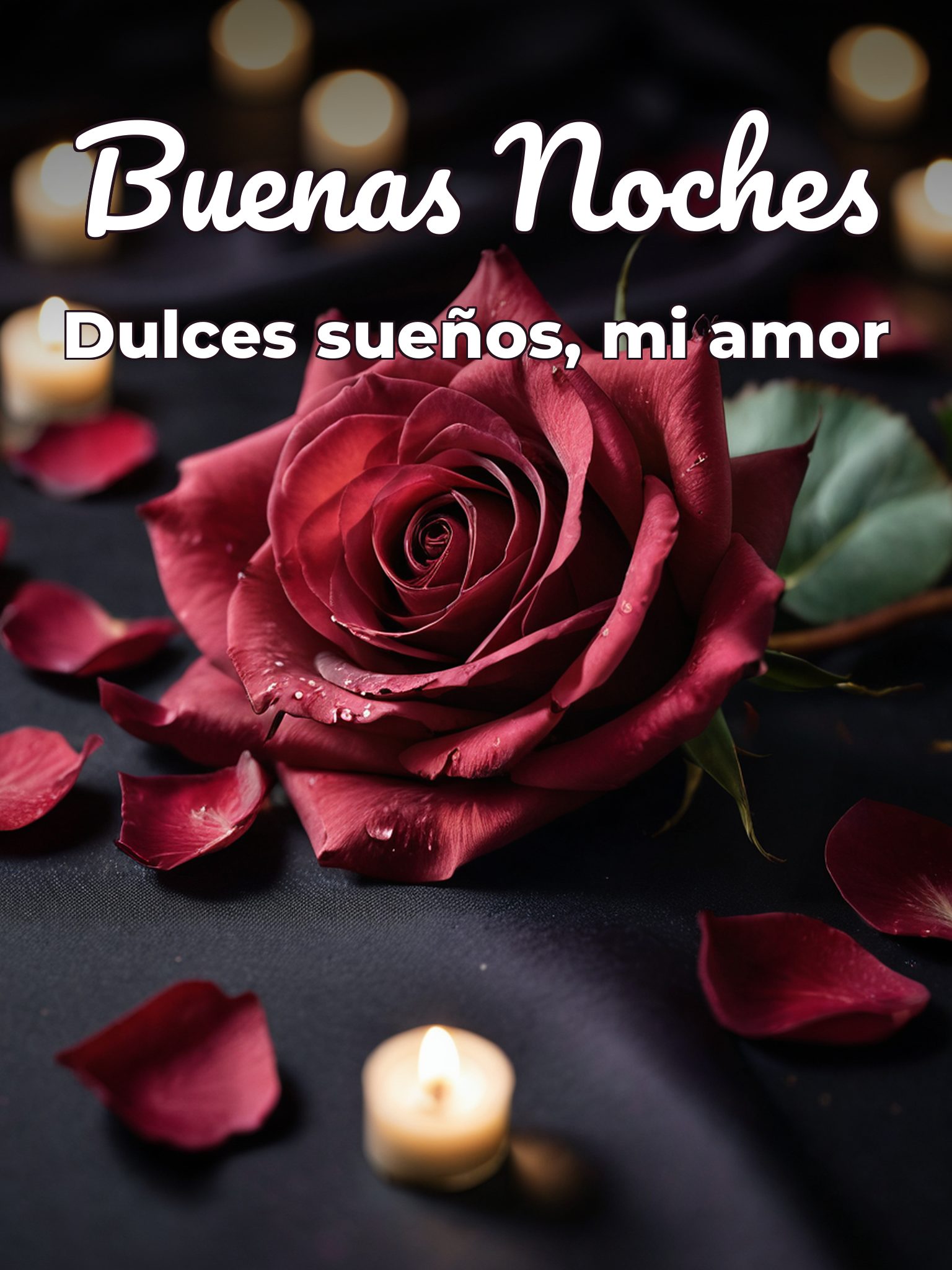 Palabras bonitas de buenas noches para mi amor para Facebook