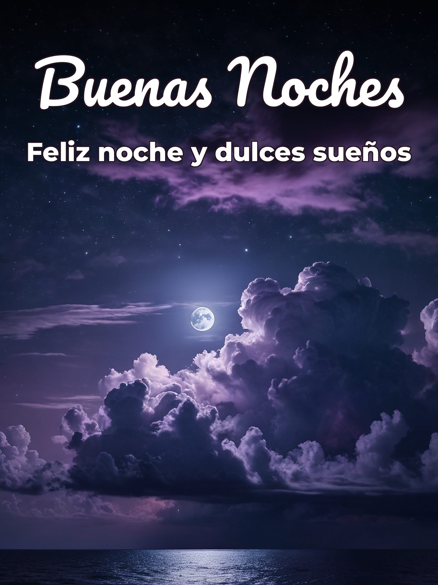 Palabras bonitas para dar las buenas noches para Facebook