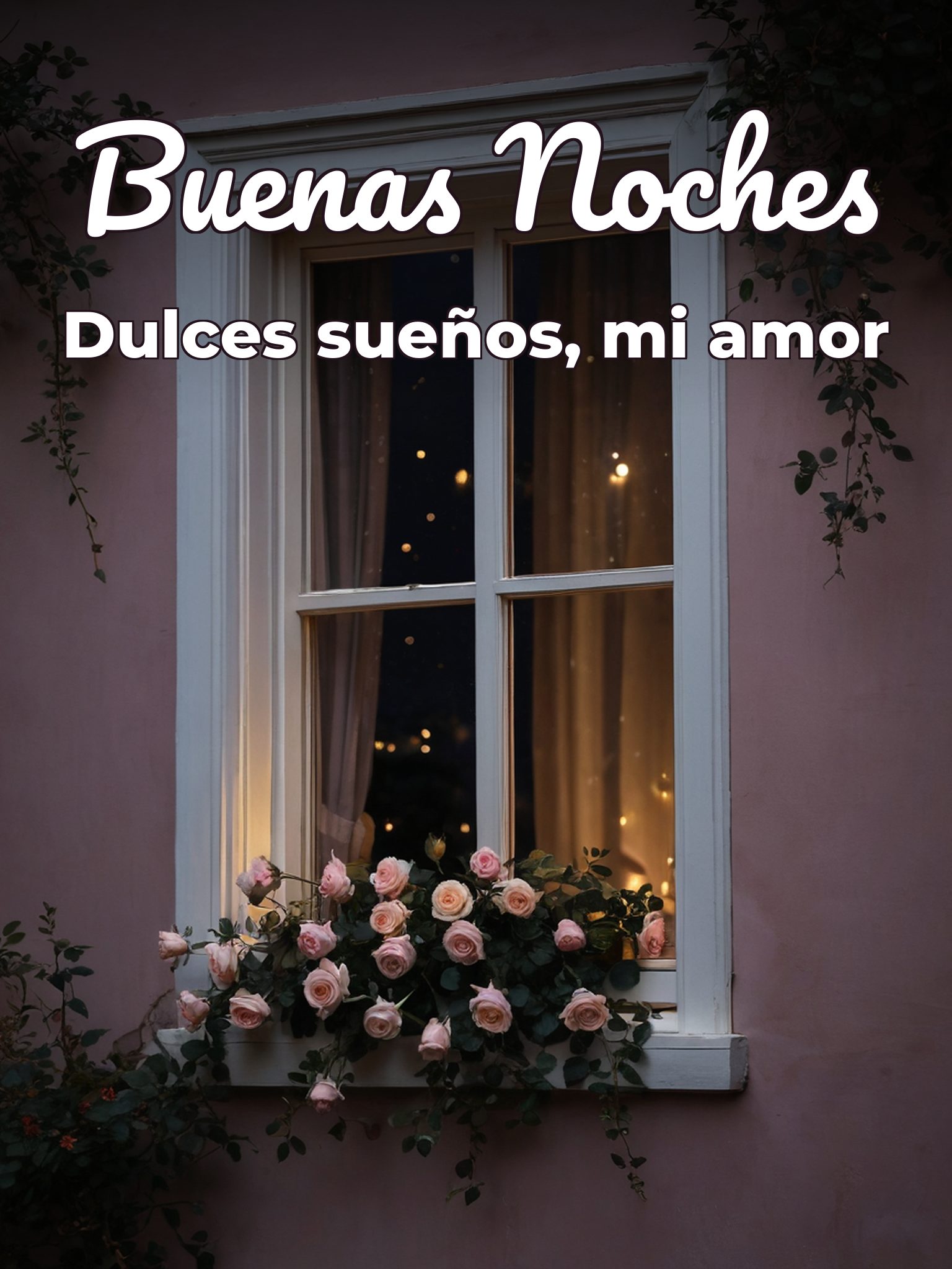 Palabras lindas de buenas noches para mi amor