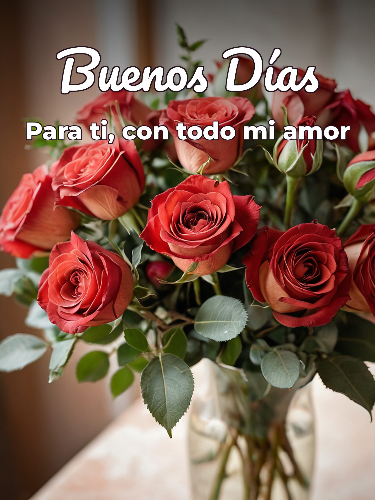 Para darle los buenos días a mi amor