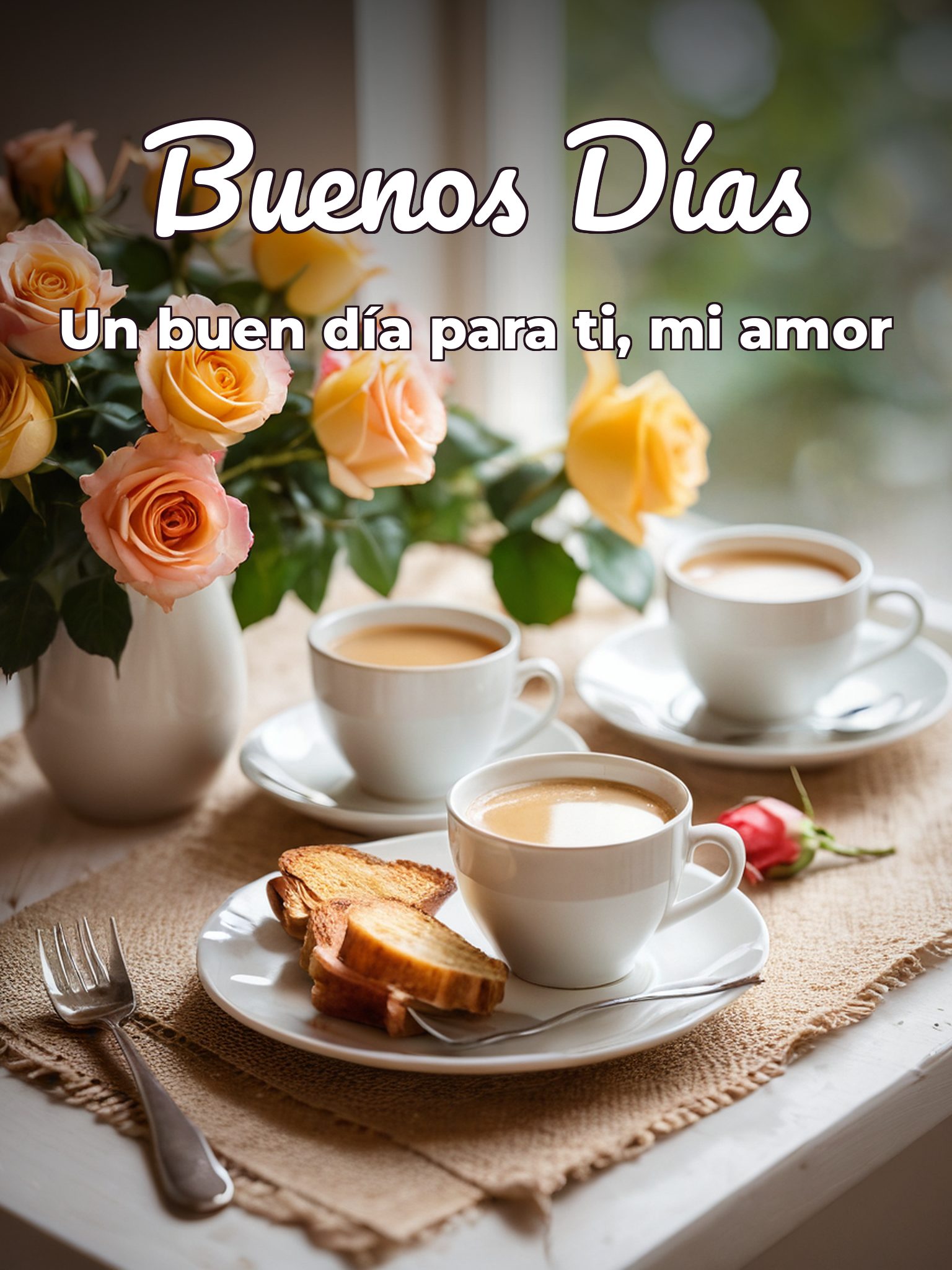 Para decir buenos días amor para mi amor