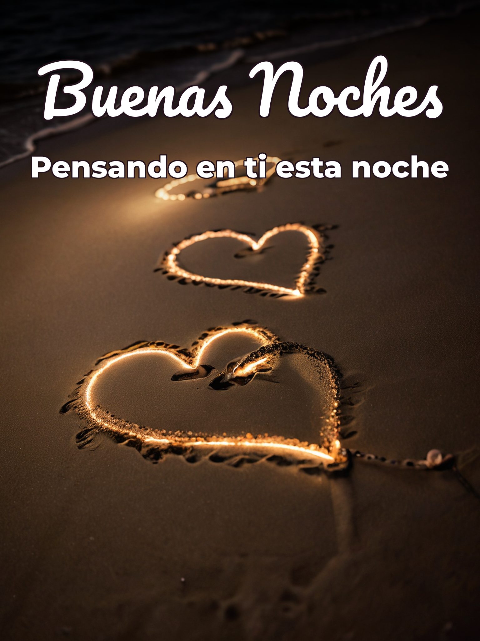 Para desear buenas noches a mi amor