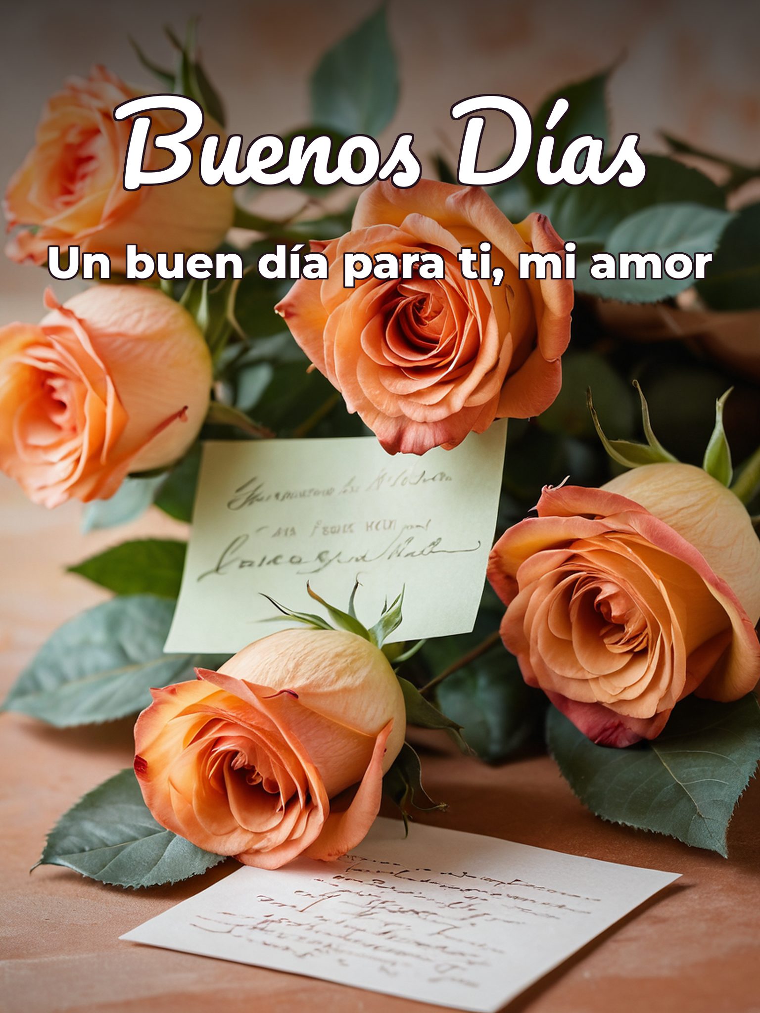 Para desear buenos días para mi amor