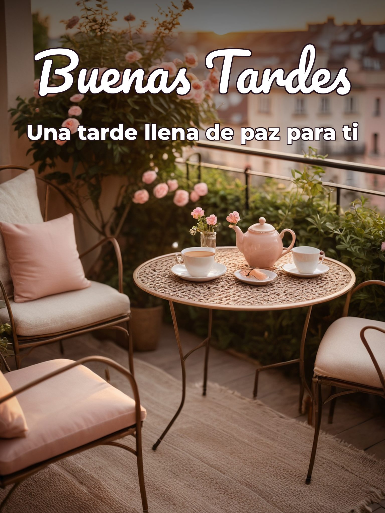 Rosas de buenas tardes para Facebook y WhatsApp