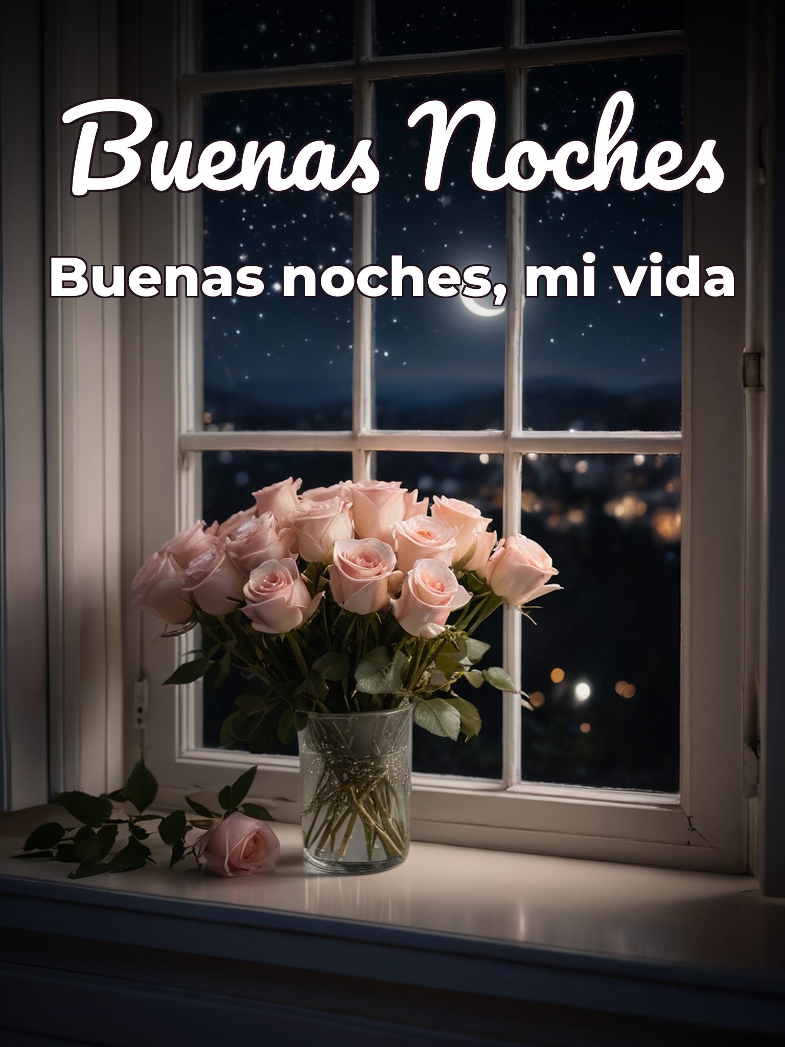 Saludos de buenas noches amor para WhatsApp