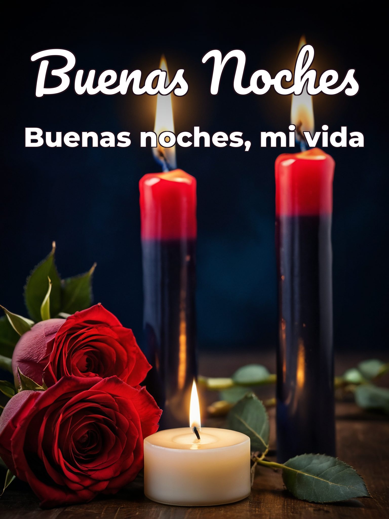 Saludos de buenas noches para mi amor para celular