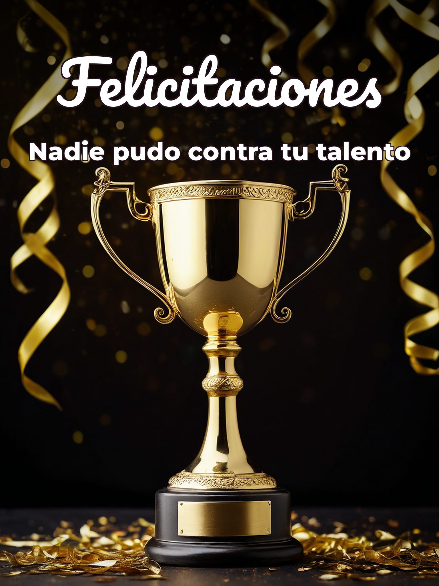 Tarjetas de Felicitaciones por Concurso Ganado