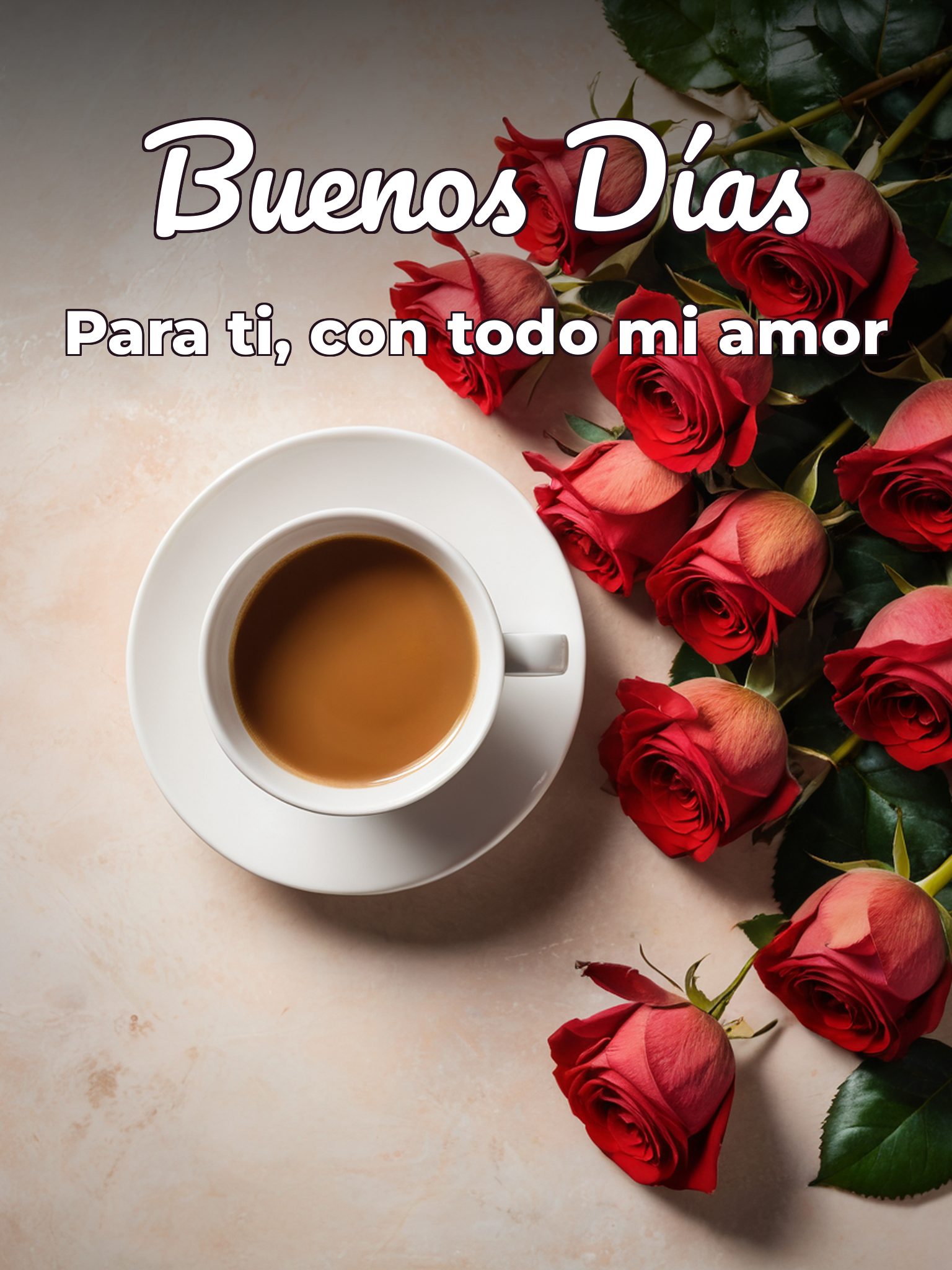 Un buenos días para mi novio para celular