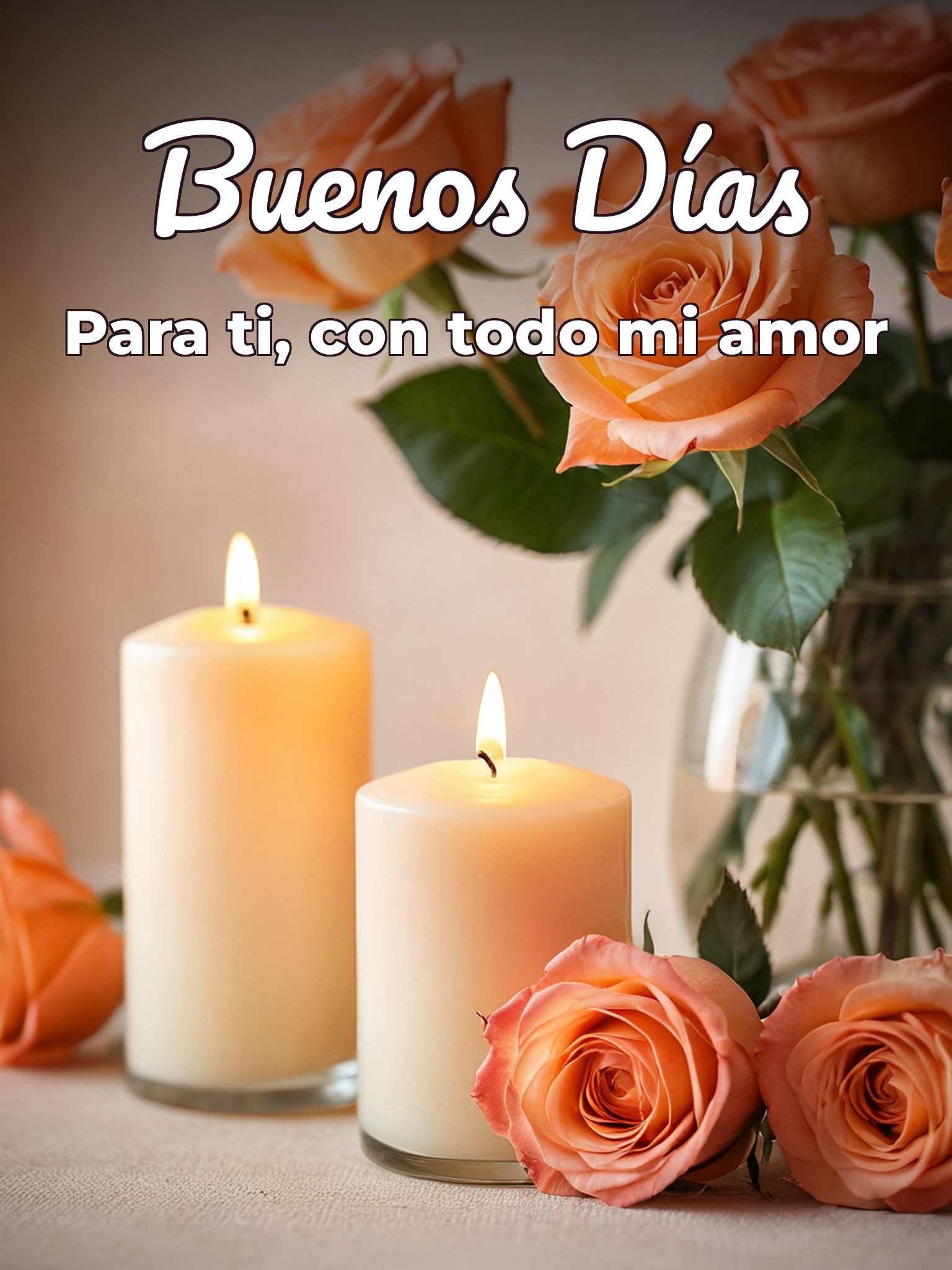 Un buenos días para mi novio para una amiga
