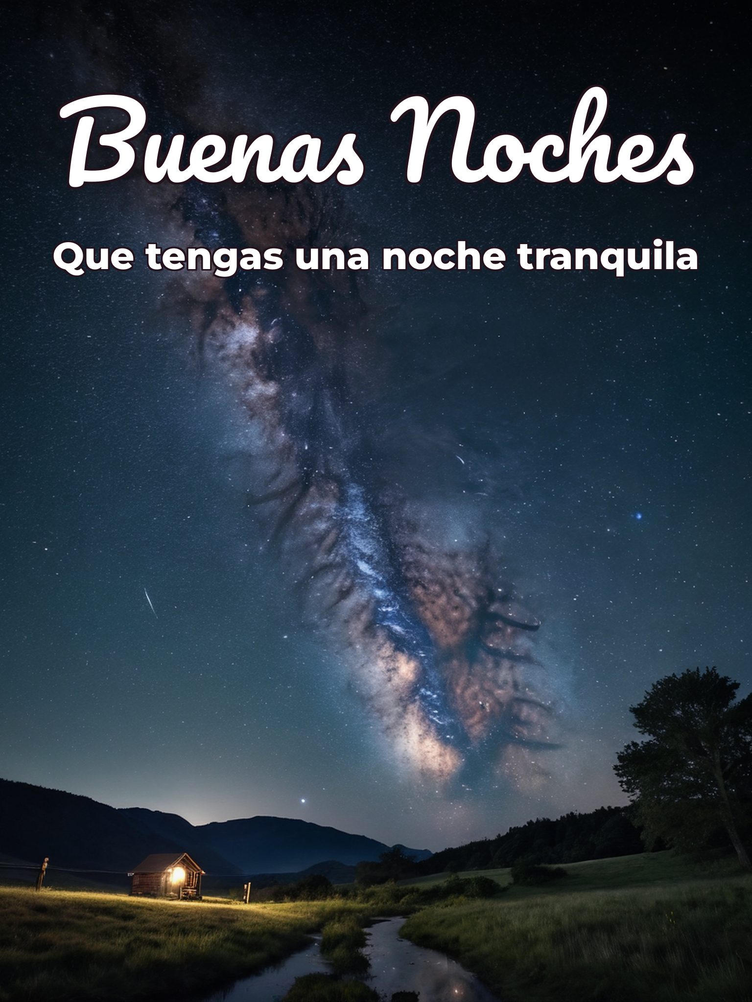 Un imagen de buenas noches para WhatsApp